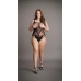 Contrast Net Teddy - Plus Size