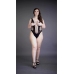 Contrast Fence Net Teddy - Plus Size