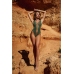 V-Neck Teddy with Opaque Panels - One Size