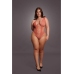 V-Neck Teddy with Opaque Panels - Queen Size