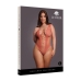 V-Neck Teddy with Opaque Panels - Queen Size