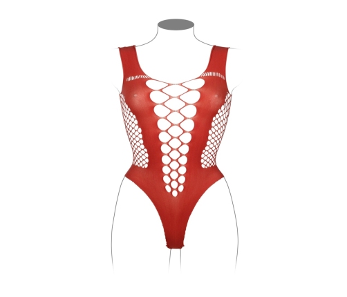 V-Neck Teddy with Opaque Panels - Queen Size