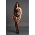 Fence Net Suspender Bodystocking - Plus Size
