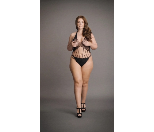 Strappy Lace Teddy - Plus Size