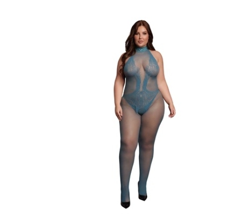 Fishnet and Lace Bodystocking - Queen Size