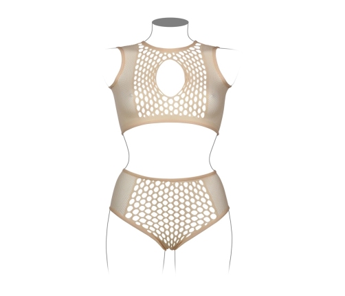 Duo Net Key-Hole Bra Set - Queen Size