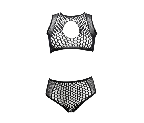 Duo Net Key-Hole Bra Set - One Size