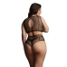 Duo Net Key-Hole Bra Set - Plus Size