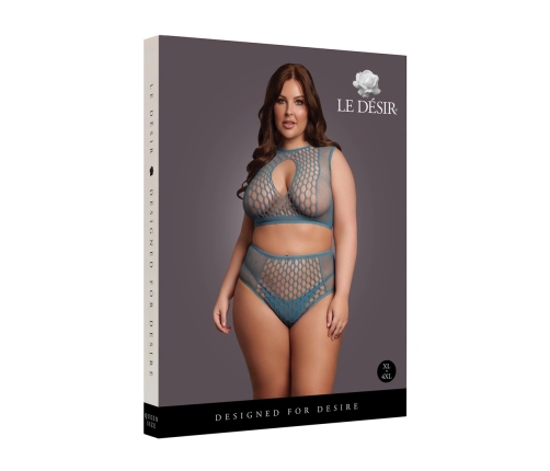 Duo Net Key-Hole Bra Set - Queen Size