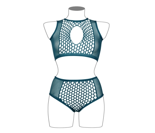 Duo Net Key-Hole Bra Set - Queen Size