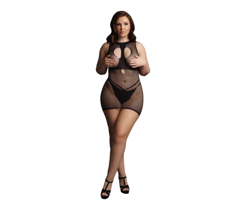 Duo Net Open Cup Mini Dress - Plus Size
