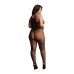 Duo Net High Neck Bodystocking - Plus Size