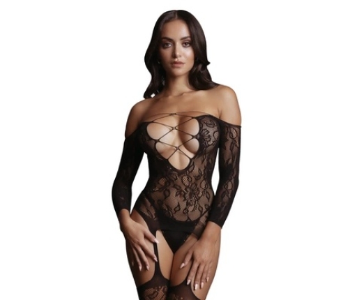 Criss Cross Neck Bodystocking - One Size