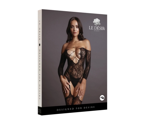 Criss Cross Neck Bodystocking - One Size