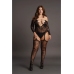 Criss Cross Neck Suspender Bodystocking - Plus Size