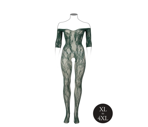 Lace Long-Sleeved Bodystocking - Queen Size