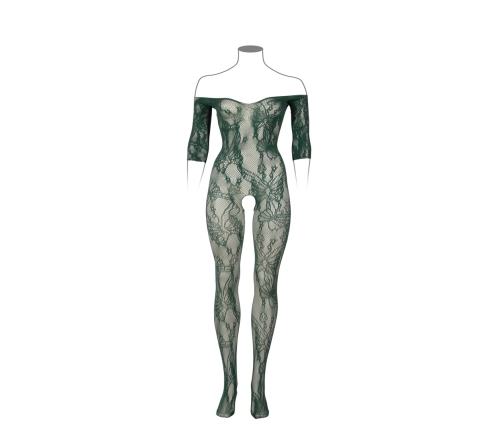 Lace Long-Sleeved Bodystocking - Queen Size