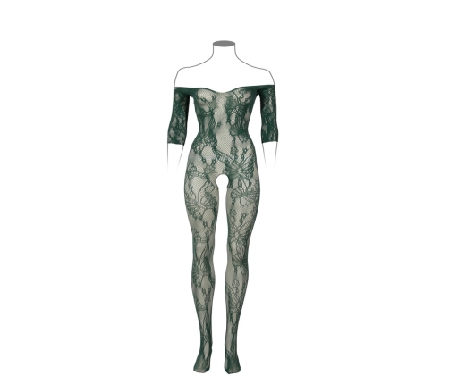 Lace Long-Sleeved Bodystocking - Queen Size