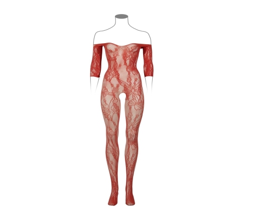 Lace Long-Sleeved Bodystocking - Queen Size
