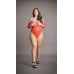 Crotchless Rhinestone Teddy - Plus Size
