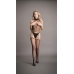 Suspender Fishnet Choker Bodystocking - One Size