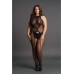 Crotchless Leopard Bodystocking - Plus Size