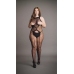 Crotchless Leopard Bodystocking - Plus Size