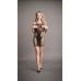 Knee-Length Lace and Fishnet Dress - One Size