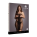 Knee-Length Lace and Fishnet Dress - Plus Size