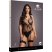 Crotchless Rhinestone Halter Teddy - Plus Size