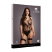 Crotchless Rhinestone Halter Teddy - Plus Size