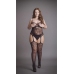 Suspender Rhinestone Bodystocking - Plus Size