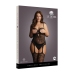 Suspender Rhinestone Bodystocking - Plus Size