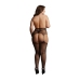 Suspender Rhinestone Pantyhose - Plus Size