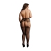 Suspender Rhinestone Pantyhose - Plus Size