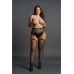 Suspender Rhinestone Pantyhose - Plus Size