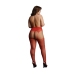 Suspender Rhinestone Pantyhose - Plus Size