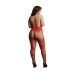 Suspender Rhinestone Pantyhose - Plus Size