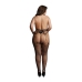 Shredded Suspender Pantyhose - Plus Size