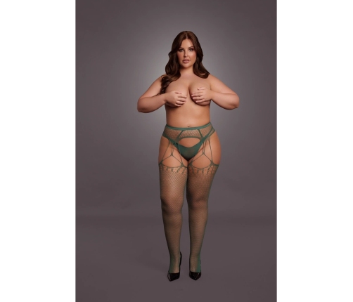 Shredded Suspender Pantyhose - Queen Size