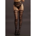 Suspender Striped Pantyhose - One Size