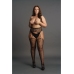 Suspender Leopard Pantyhose - Plus Size