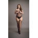 Strapless, Crotchless Teddy with Stockings - Plus Size