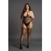 Strappy Suspender Bodystocking - Plus Size