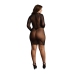Long Sleeve Fishnet Dress - Plus Size