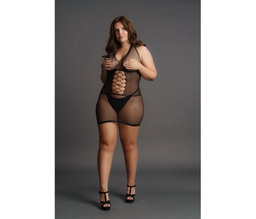 Peek-A-Boo Fishnet Dress - Plus Size
