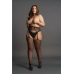 Fishnet and Lace Garterbelt Stockings - Plus Size