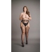 Fishnet and Lace Garterbelt Stockings - Plus Size