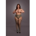 Fishnet and Lace Garterbelt Stockings - Queen Size