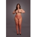 Fishnet and Lace Garterbelt Stockings - Queen Size